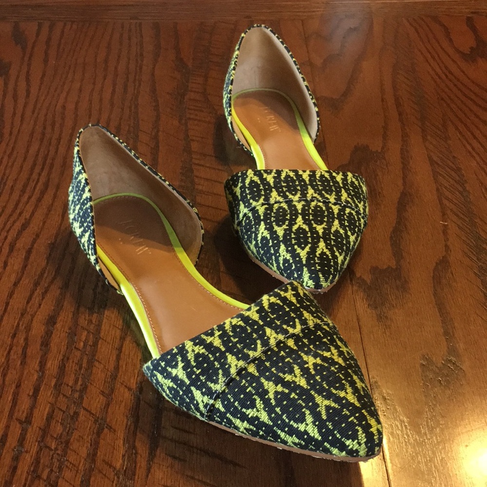 J. Crew woven D’orsay flats 8.5